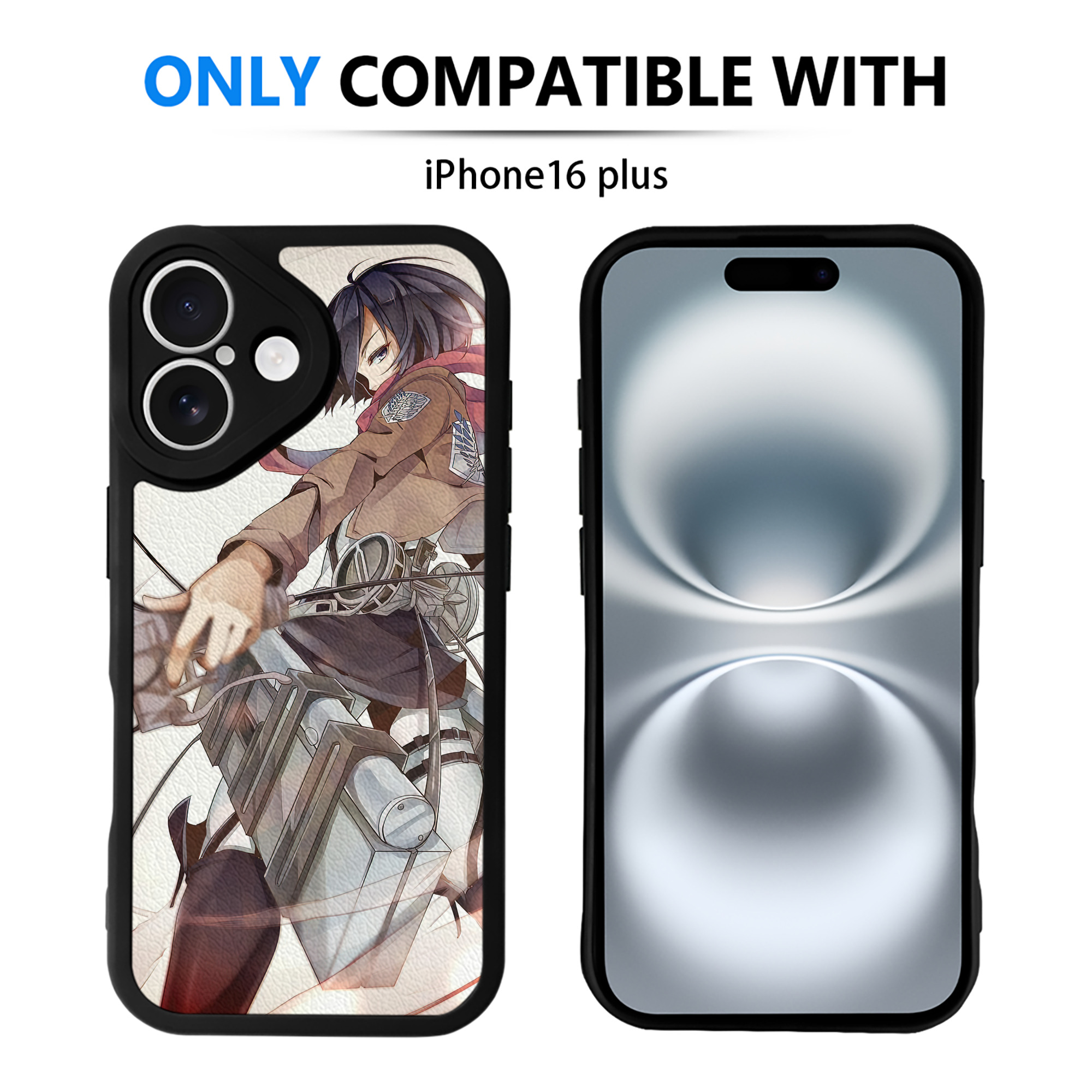 （画像用） 進撃の巨人 Attack on Titan 【iPhone 16シリーズ対応】シリコンスマホケース（レザー調） 材質：シリコン